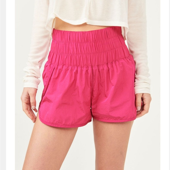 FP Movement by Free People Pants - FP Movement by Free People The Way Home Hot Pink High-Waisted Shorts